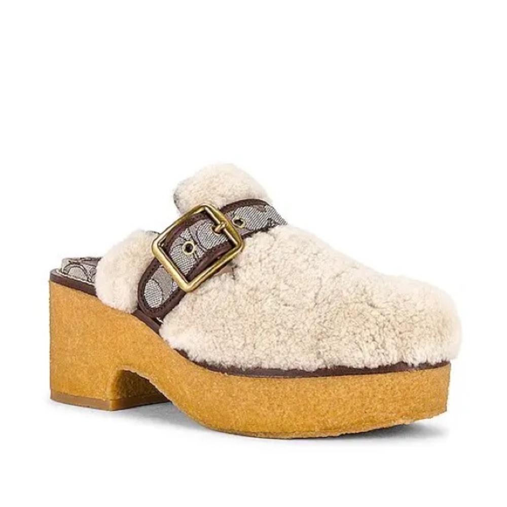 Coach Shearling Clogs